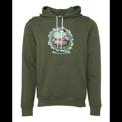 Cartoon Hippo Bella canvas hoodie 3719